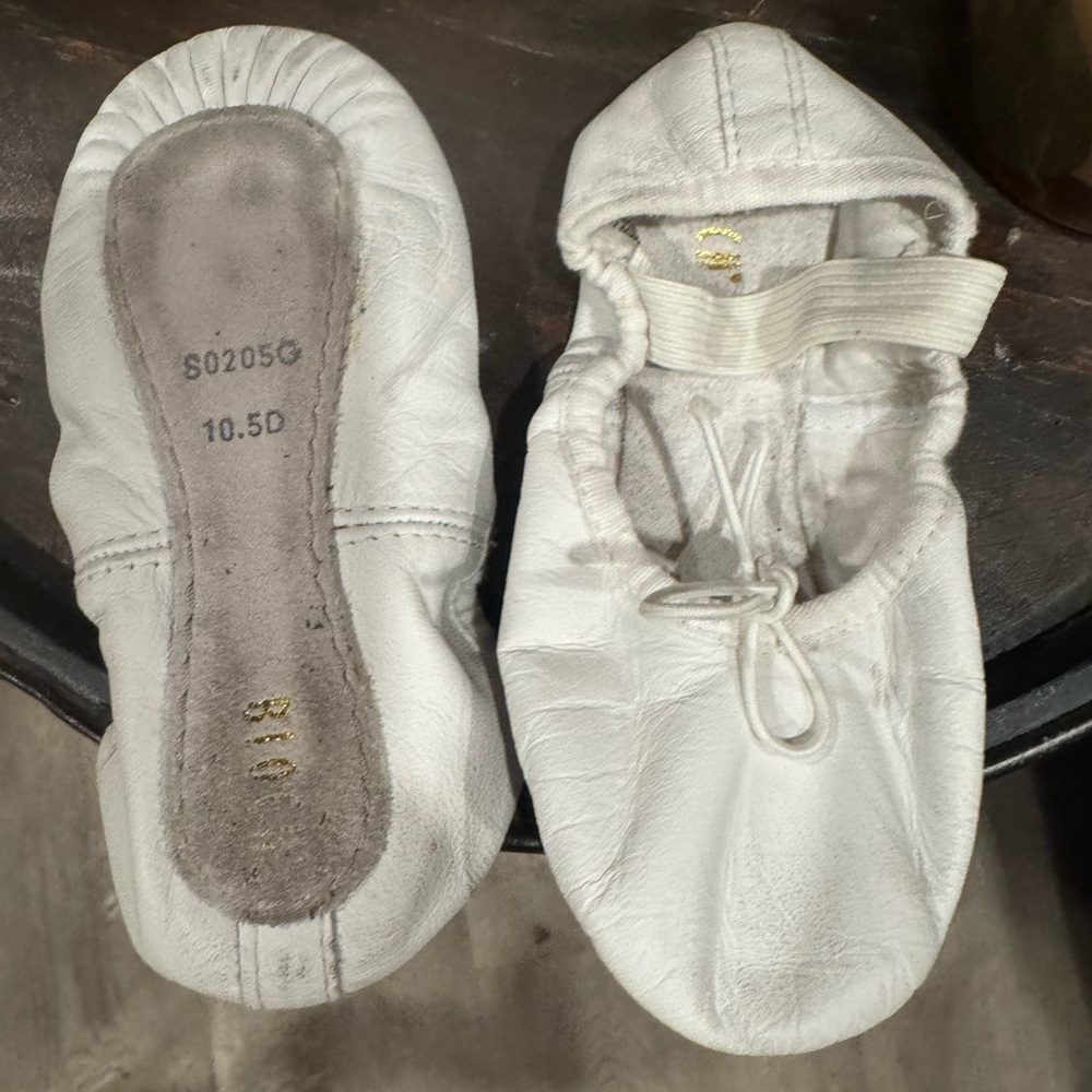 White Kids Ballet Shoes